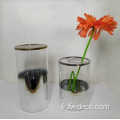 Cylinder en verre transparent en verre vase de mariage